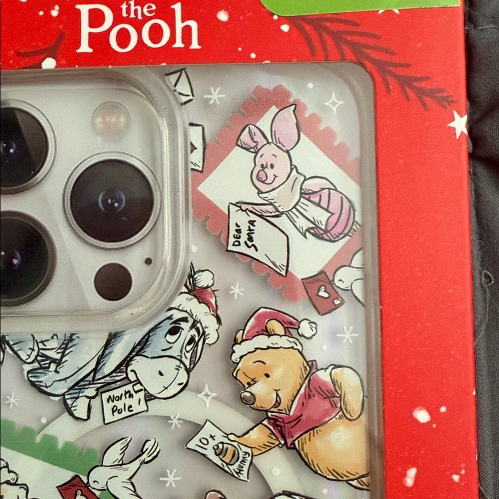 Disney Winnie the Pooh Red and White iPhone 16 Pro Max Case Christmas Holiday - Picture 4 of 4